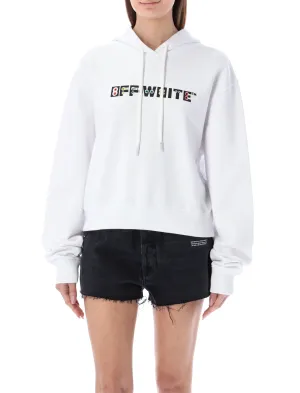 Off-White Embellished Logo Drawstring Hoodie