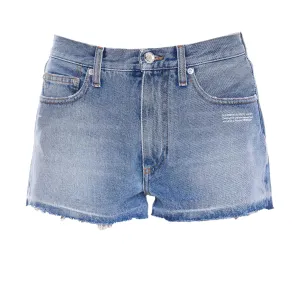 Off-White Frayed-Hem Denim Shorts