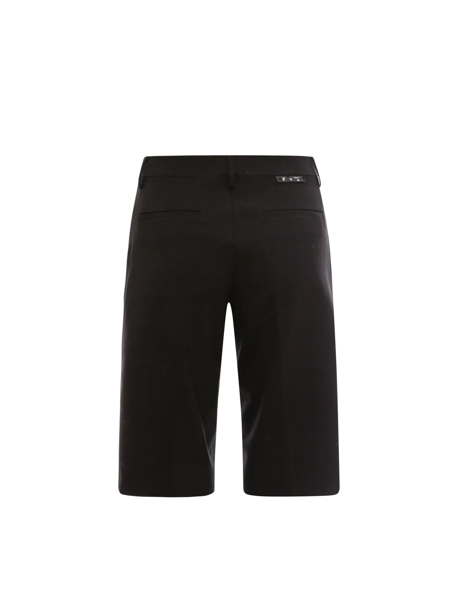 Off-White High Waisted Knee-Length Shorts