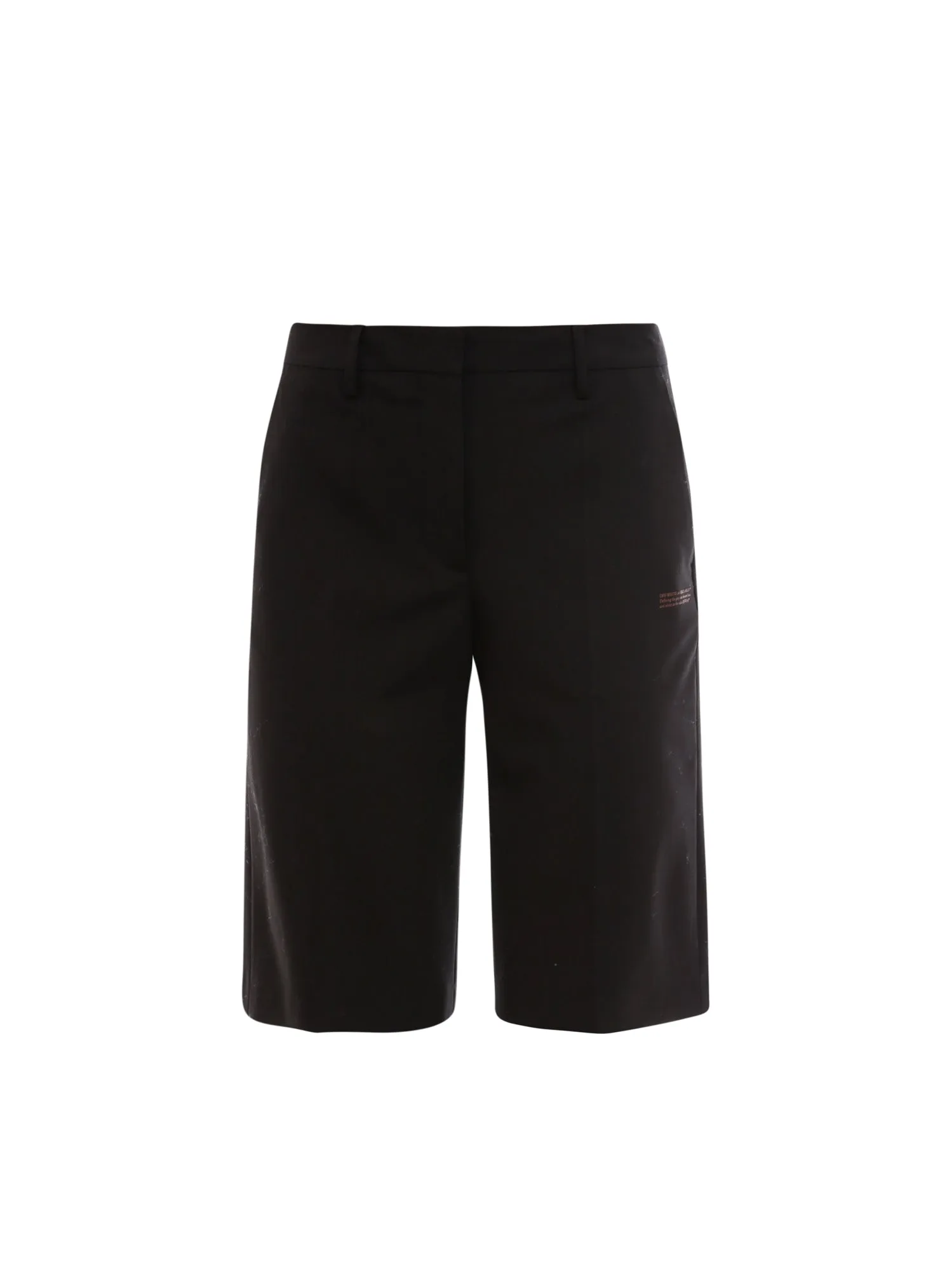 Off-White High Waisted Knee-Length Shorts