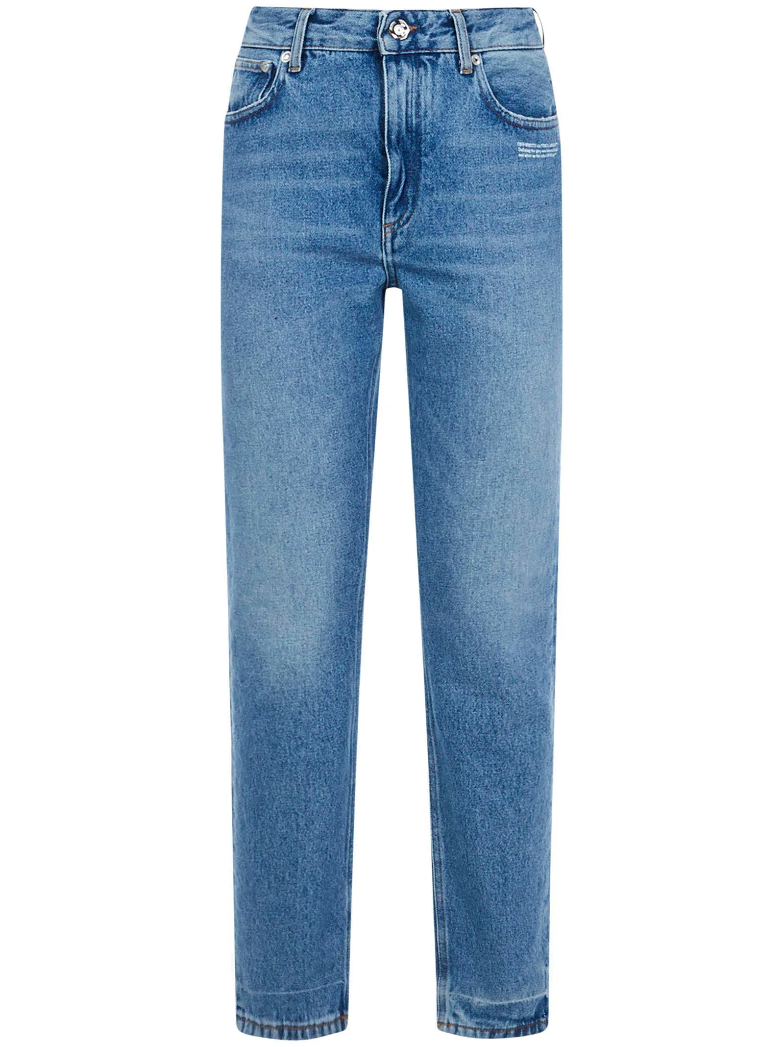 Off-White Logo Patch Mid-Rise Skinny Jeans