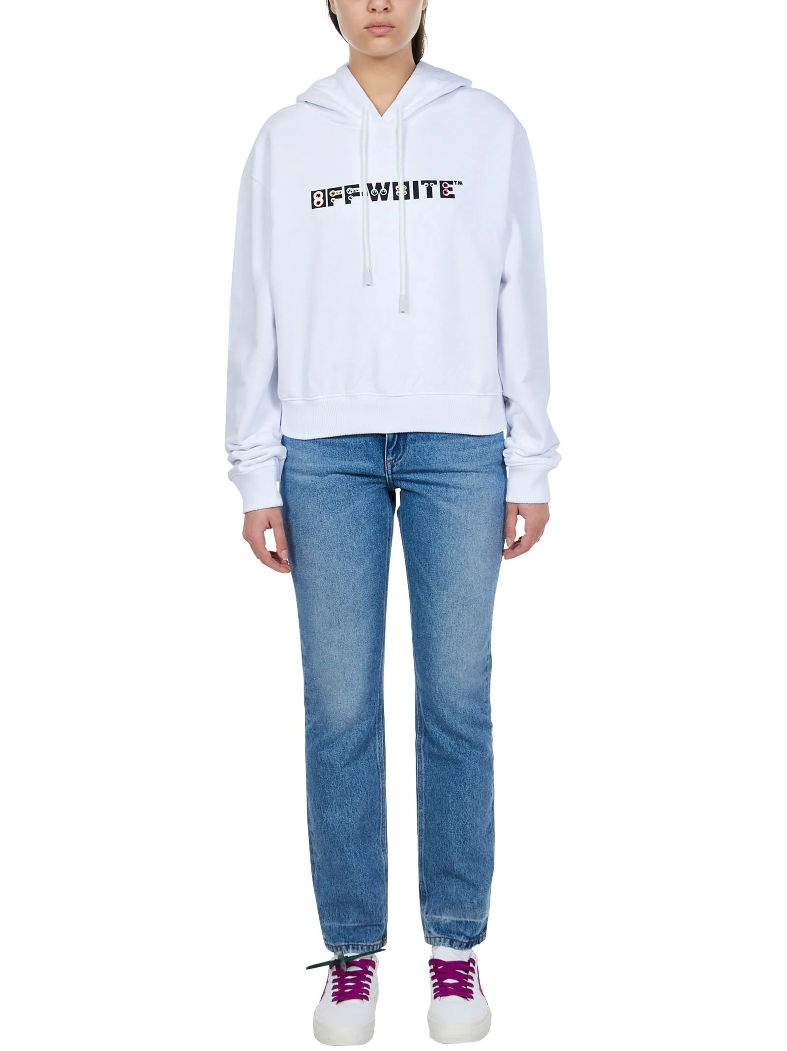 Off-White Logo Patch Mid-Rise Skinny Jeans