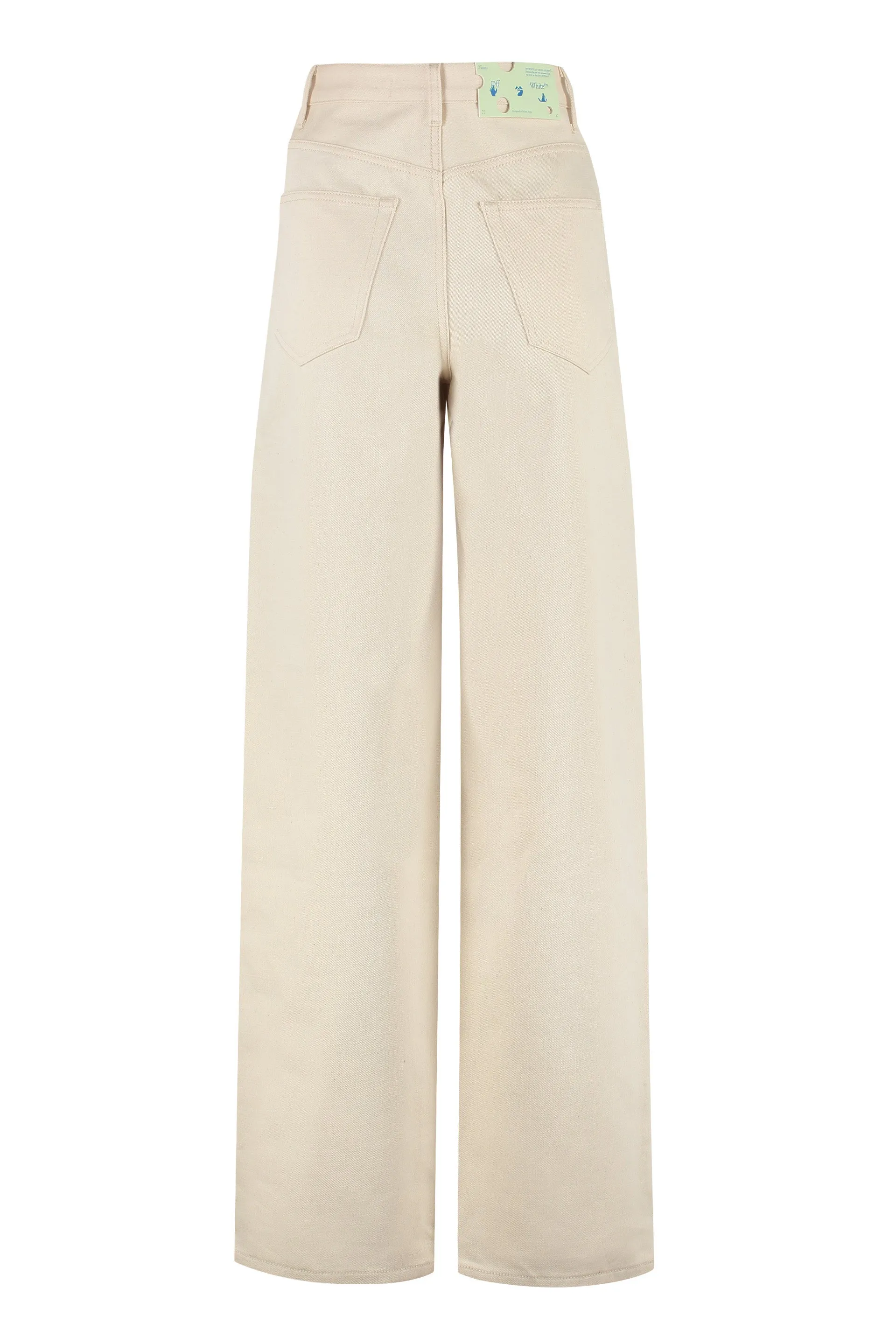 Off-White Logo Patch Straight-Leg Jeans