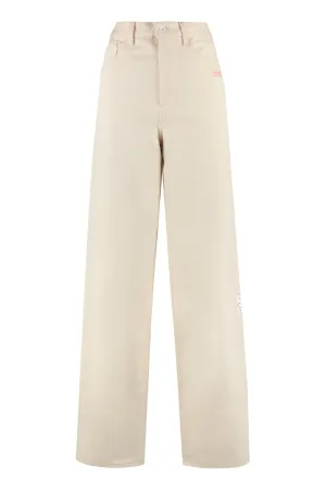 Off-White Logo Patch Straight-Leg Jeans