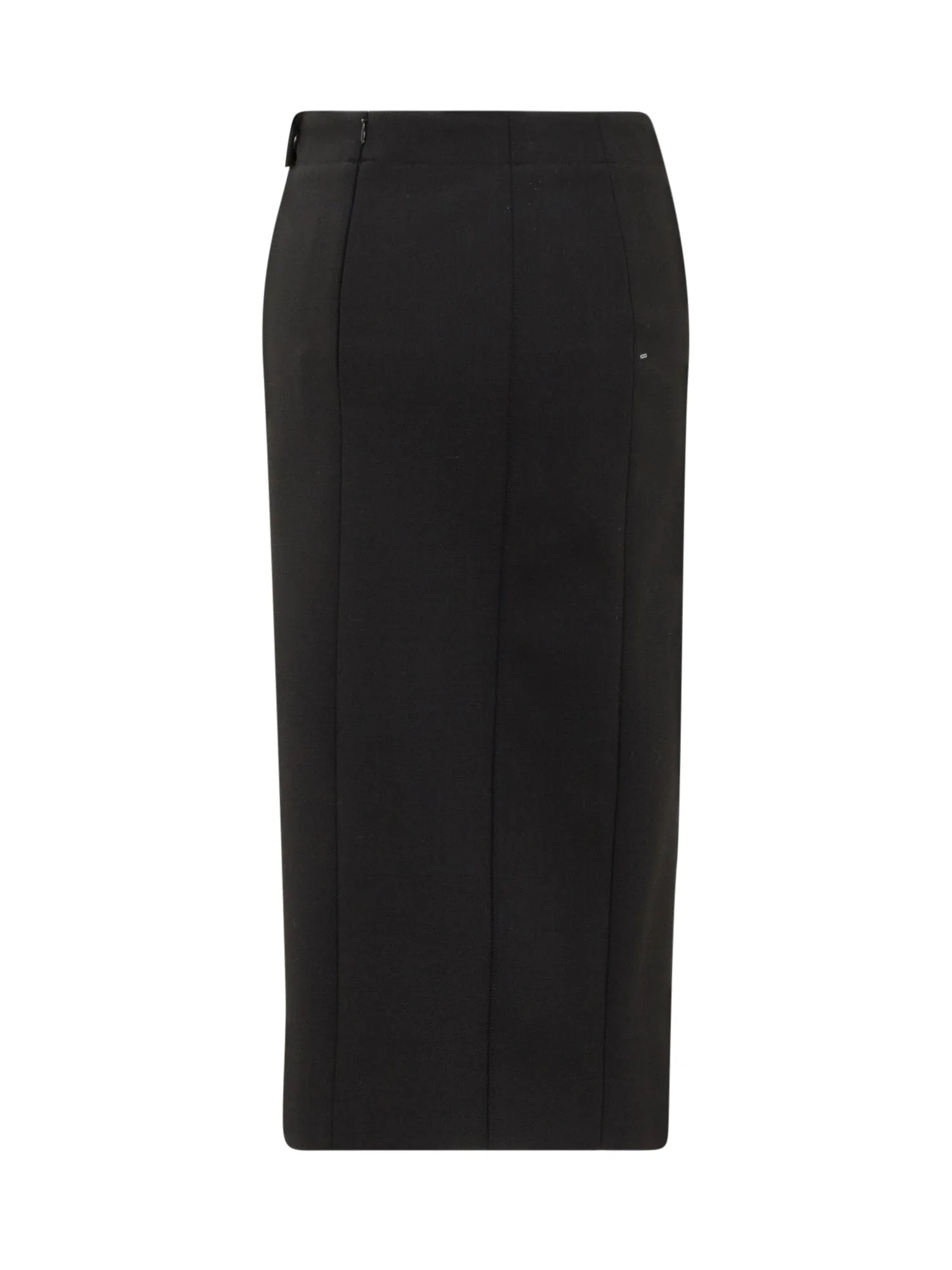 Off-White Logo Print Side-Slit Skirt