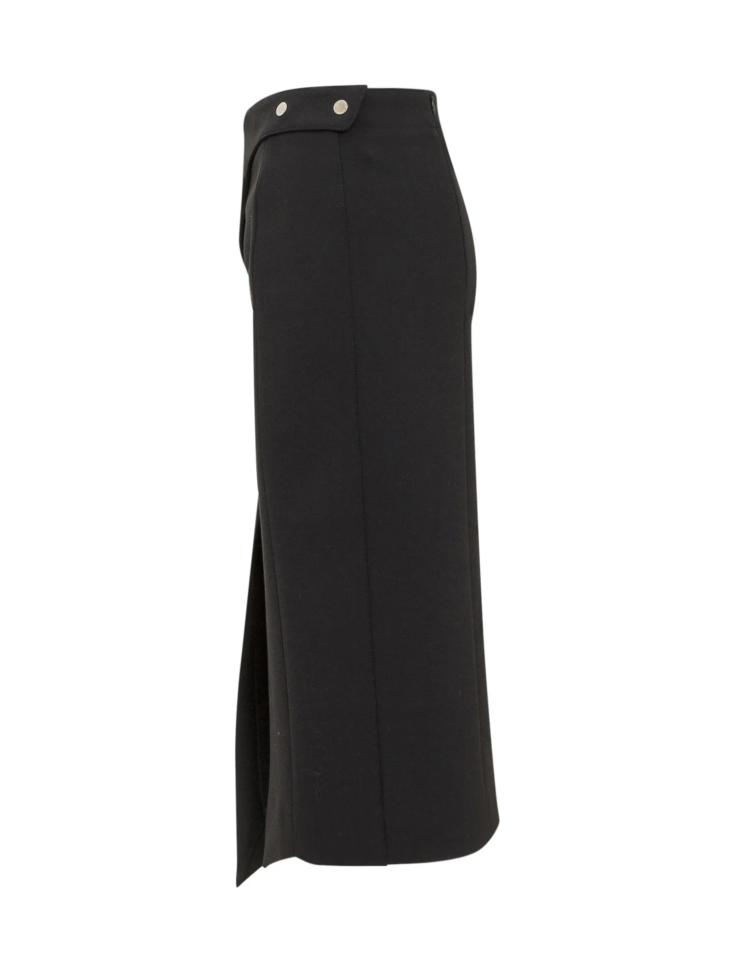 Off-White Logo Print Side-Slit Skirt