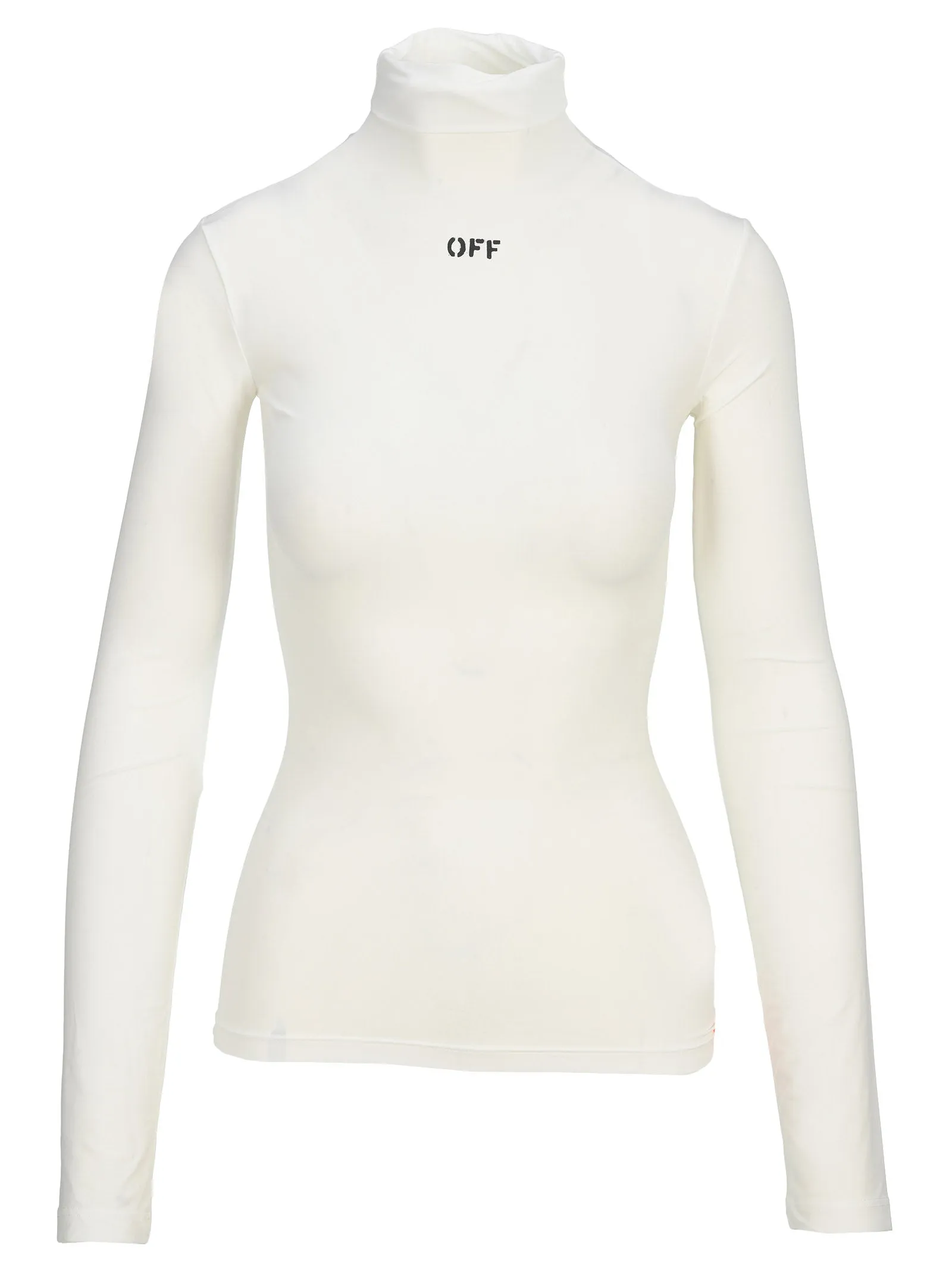 Off-White Logo Print Turtleneck Top