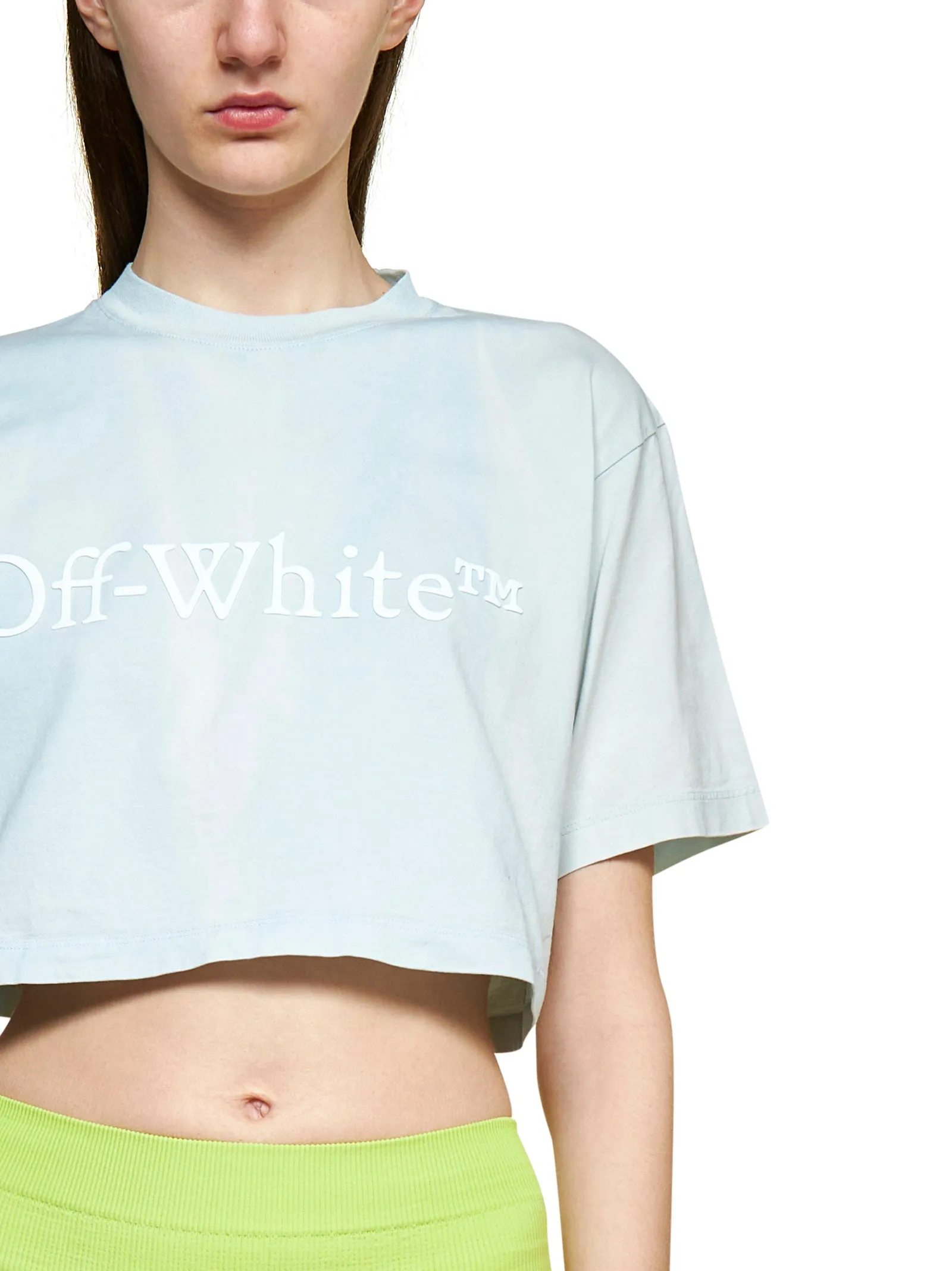Off-White Logo Printed Cropped T-Shirt