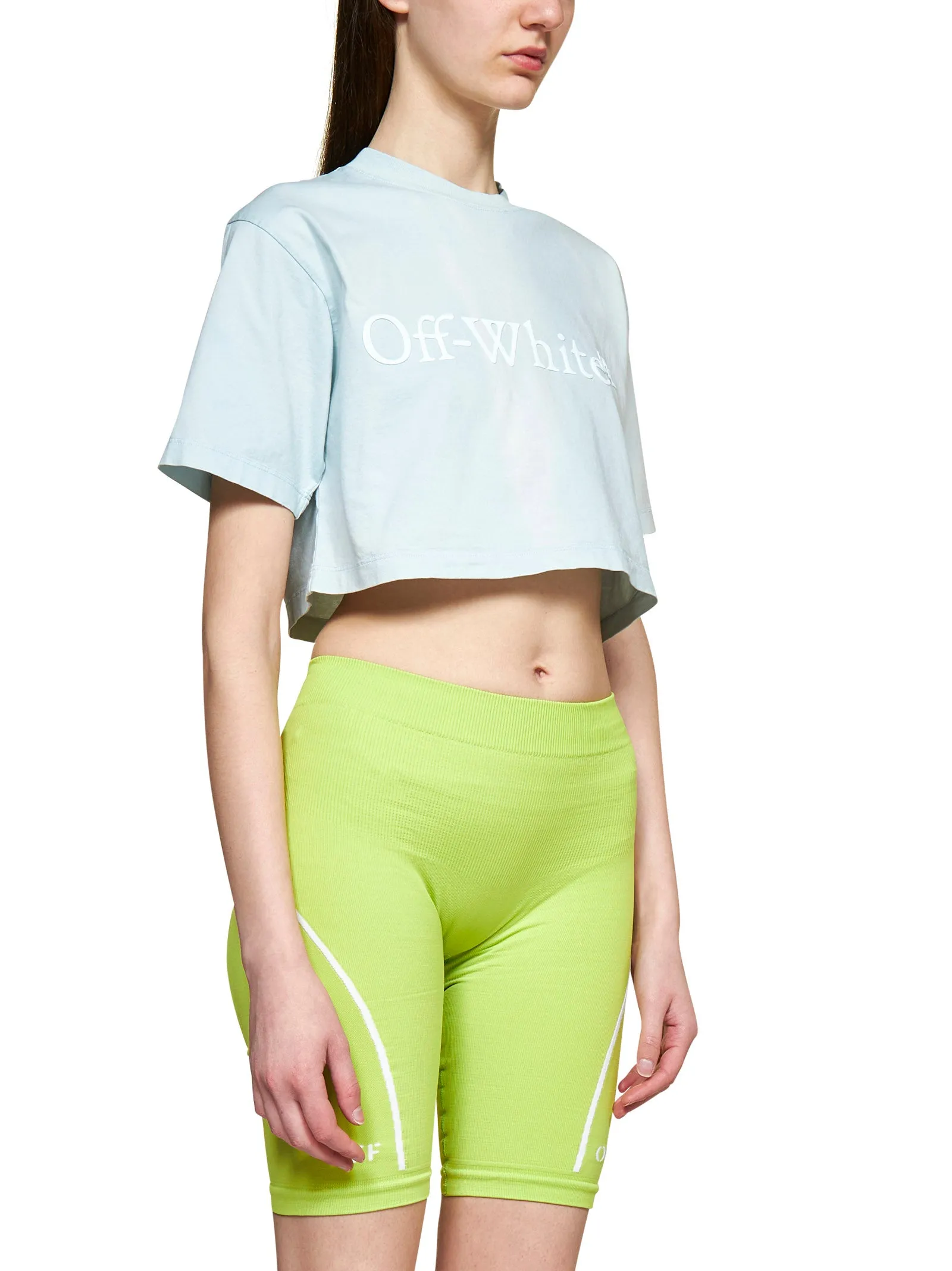 Off-White Logo Printed Cropped T-Shirt