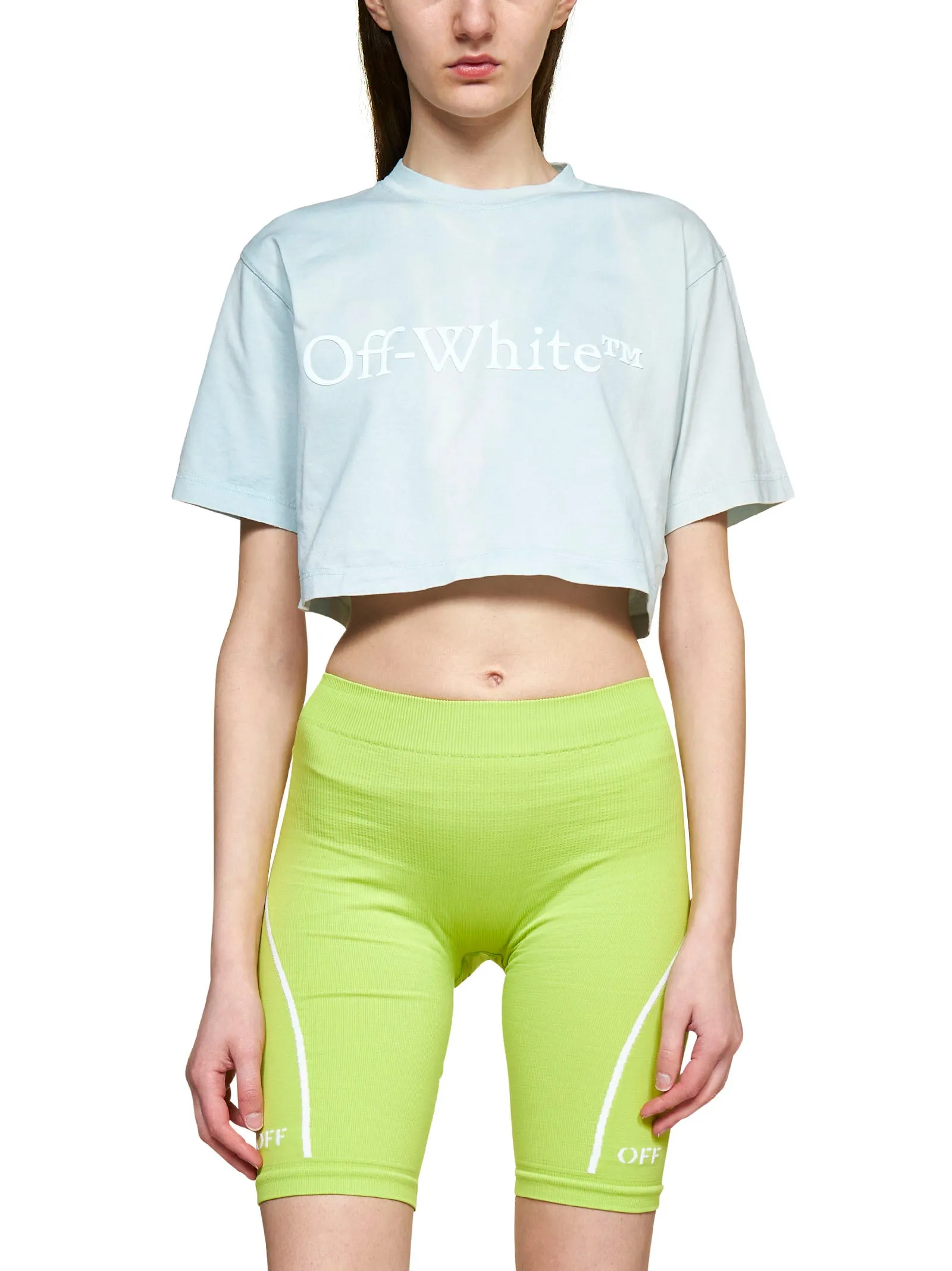 Off-White Logo Printed Cropped T-Shirt