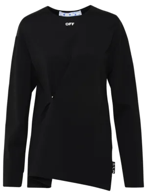 Off-White Logo Printed Pin Detail Top