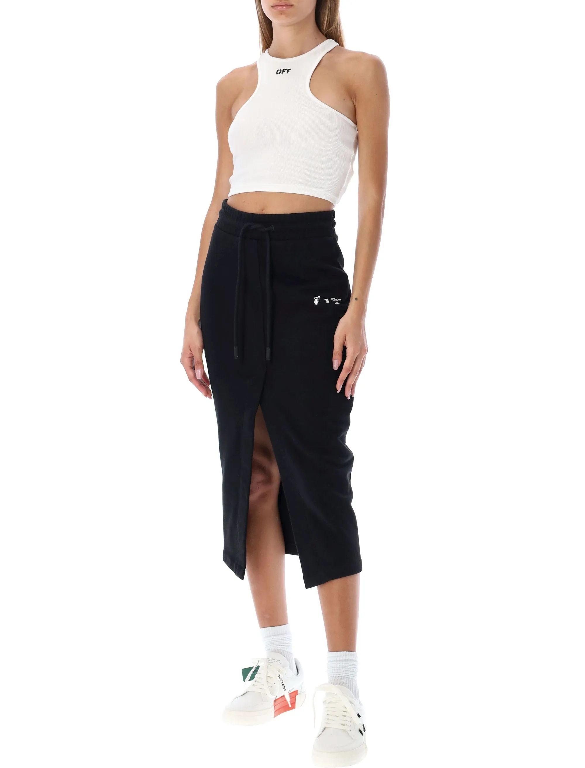 Off-White Swimming-Man Cut-Out High Waist Skirt