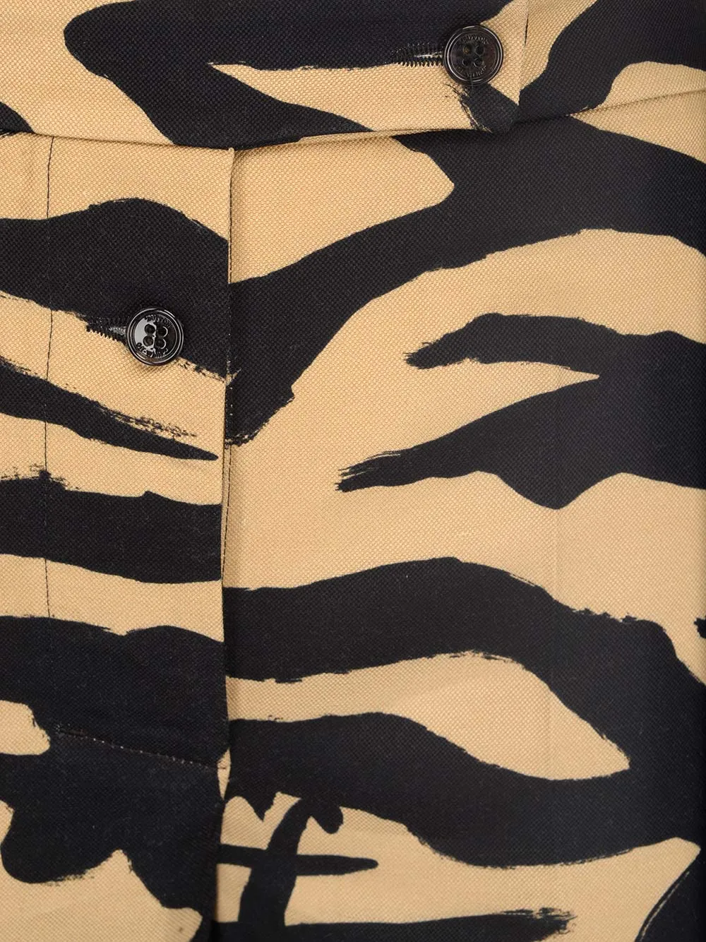 Off-White Zebra Printed Straight Leg Trousers