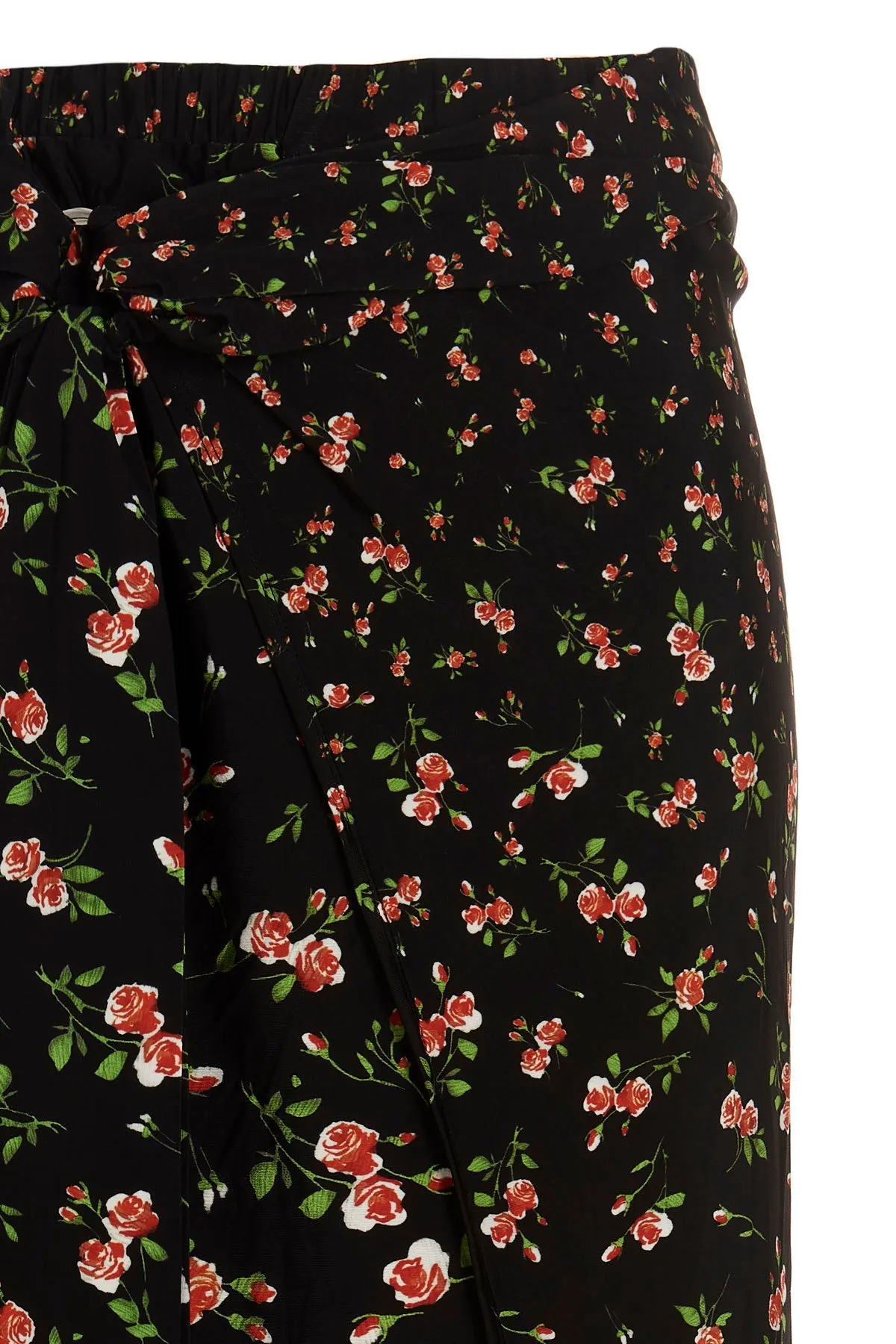 Paco Rabanne Floral Printed Asymmetric Skirt