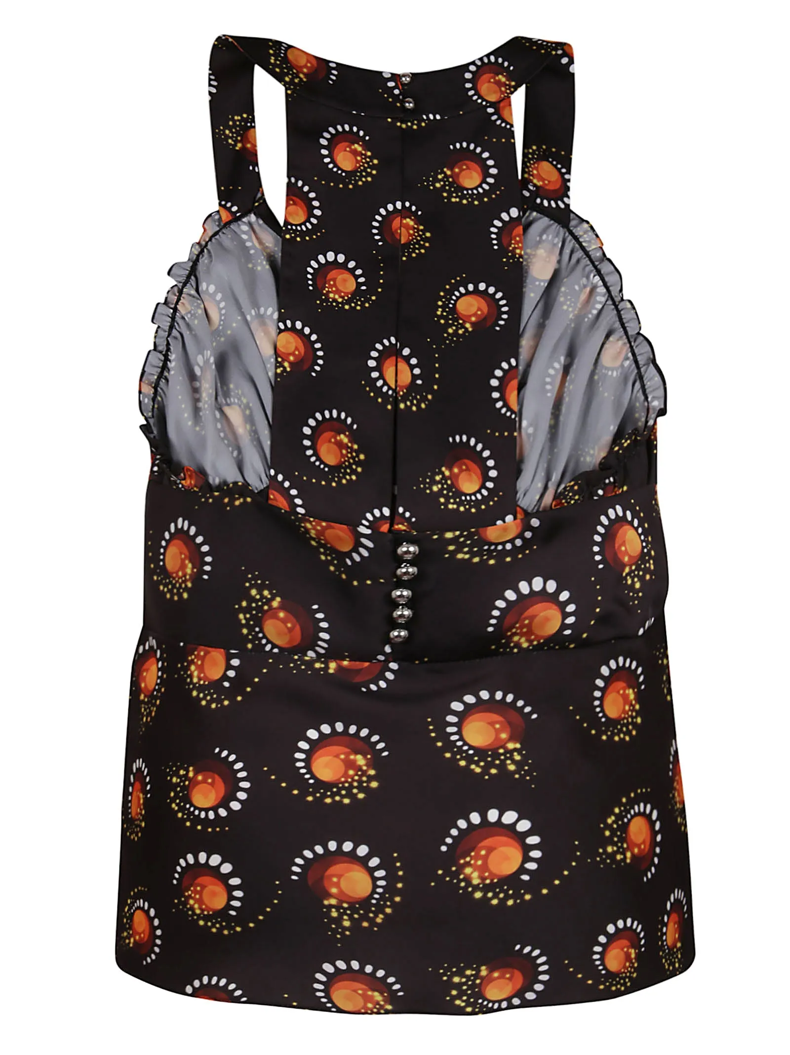 Paco Rabanne Graphic Printed V-Neck Sleeveless Top