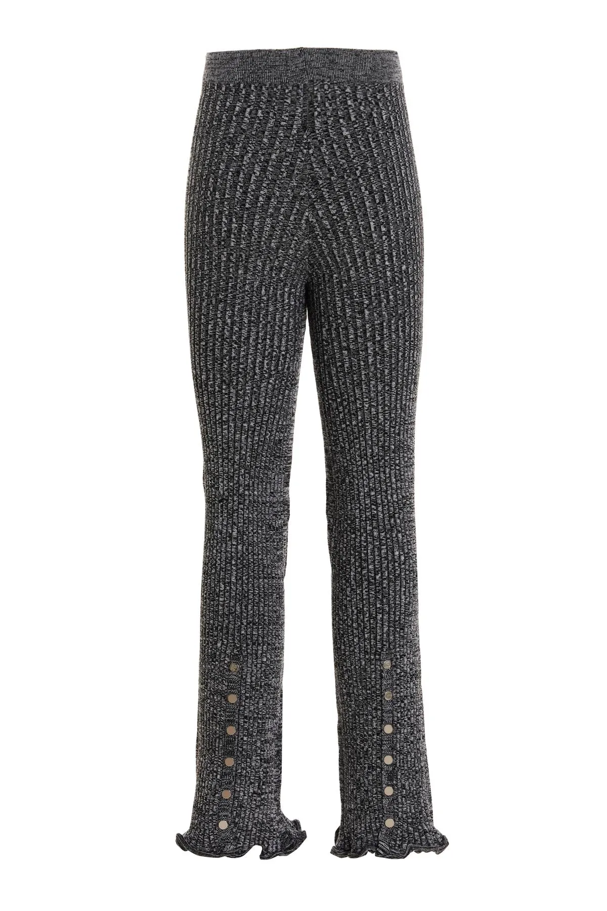 Paco Rabanne High-Waisted Knitted Flared Trousers