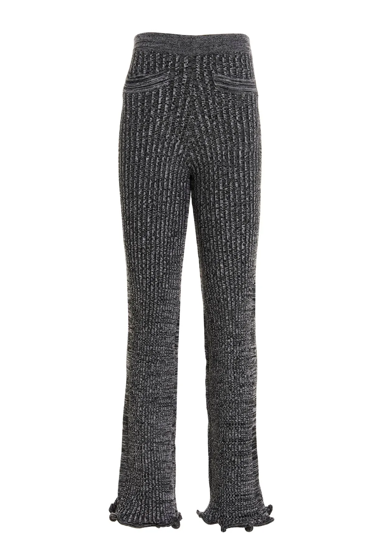 Paco Rabanne High-Waisted Knitted Flared Trousers