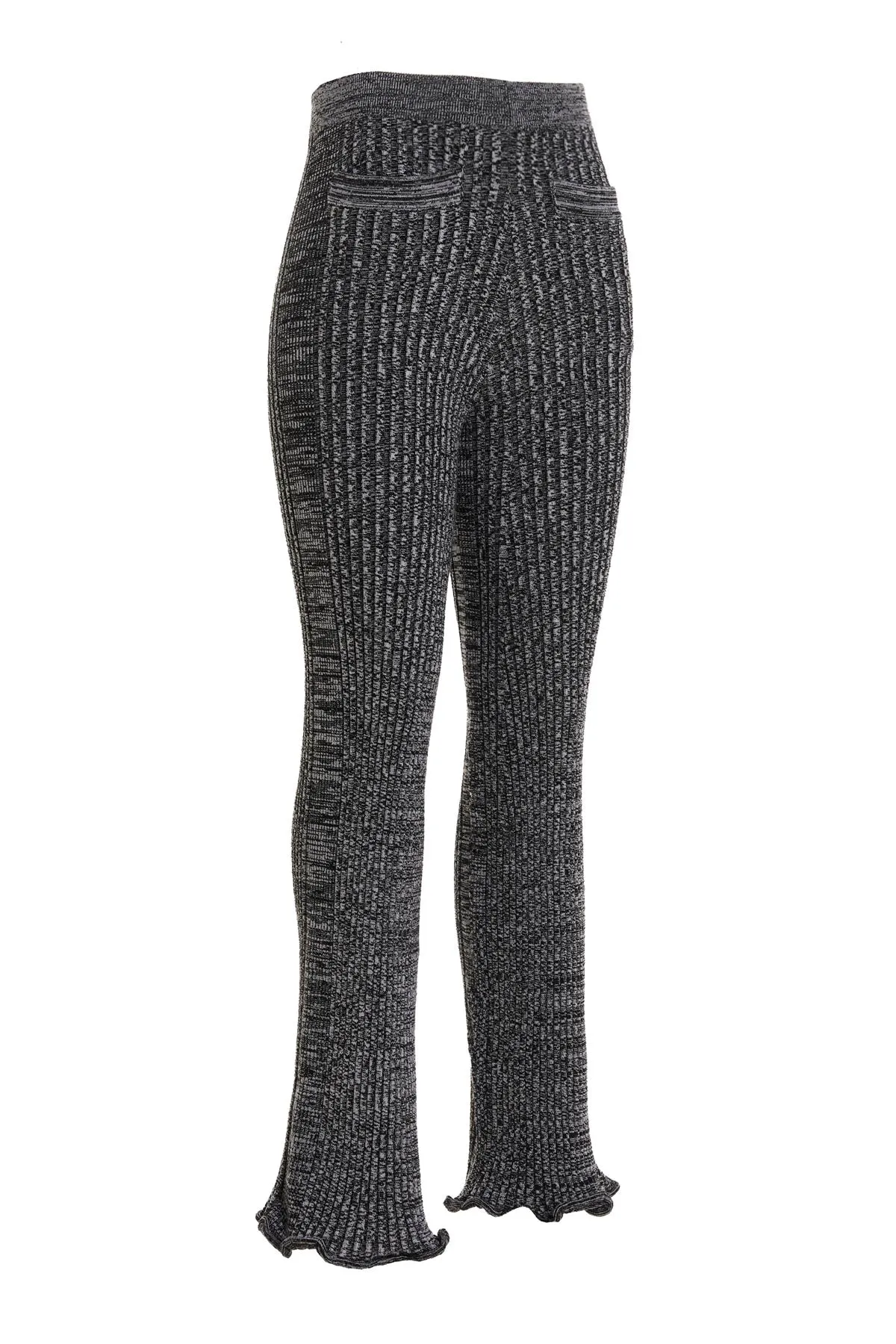 Paco Rabanne High-Waisted Knitted Flared Trousers