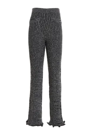 Paco Rabanne High-Waisted Knitted Flared Trousers