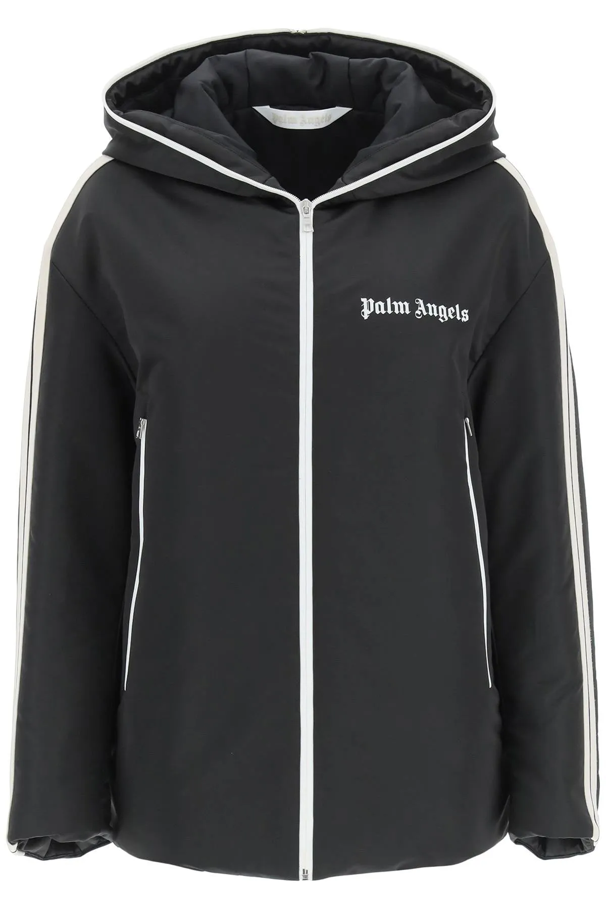 Palm Angels Logo Patch Zip-Up Jacket