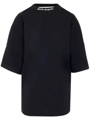 Palm Angels Logo Printed Crewneck T-Shirt