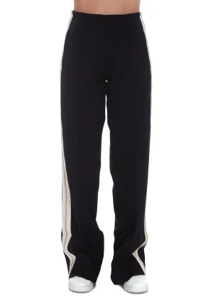 Palm Angels Wide Leg Side Striped Trousers