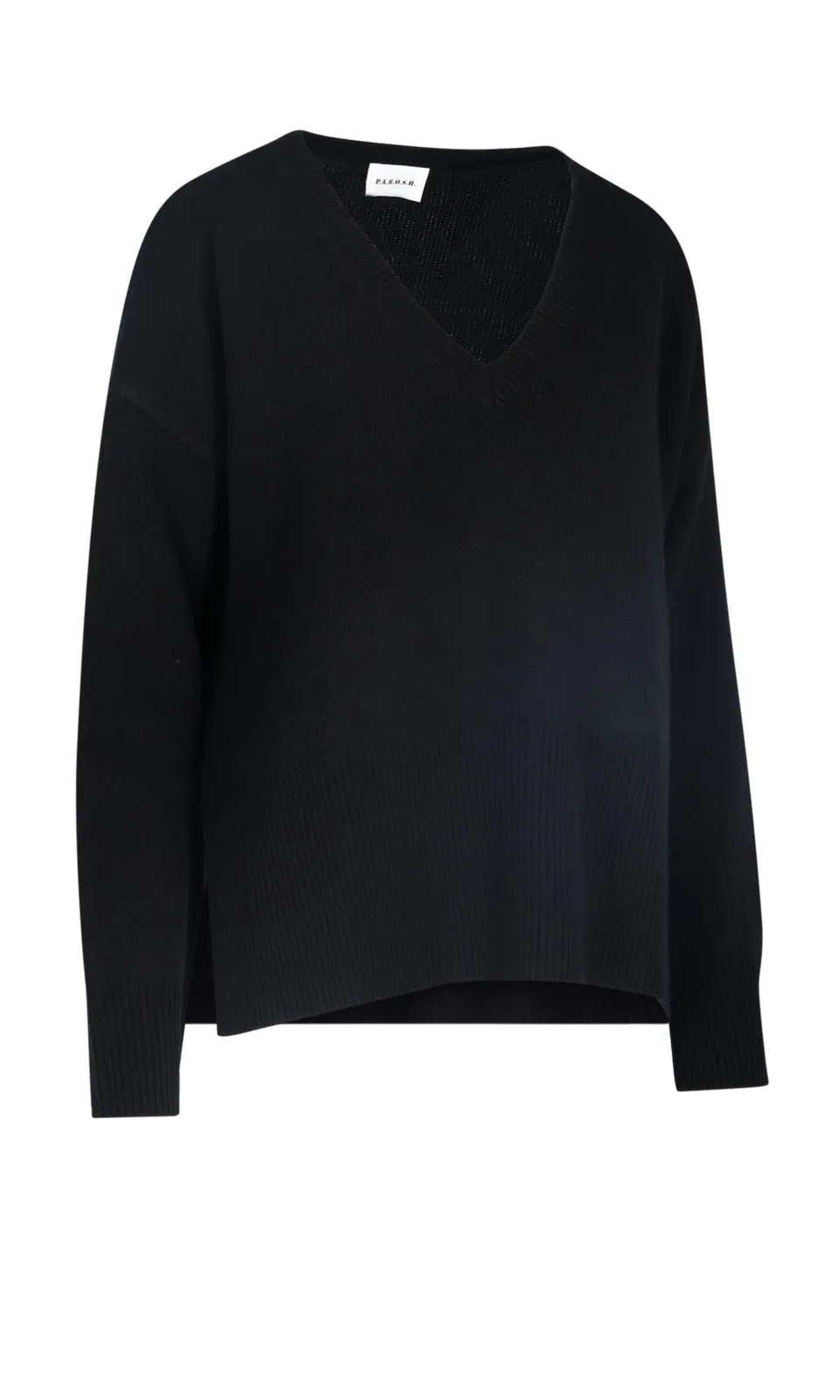 P.A.R.O.S.H. Draped Straight Hem Knit Jumper