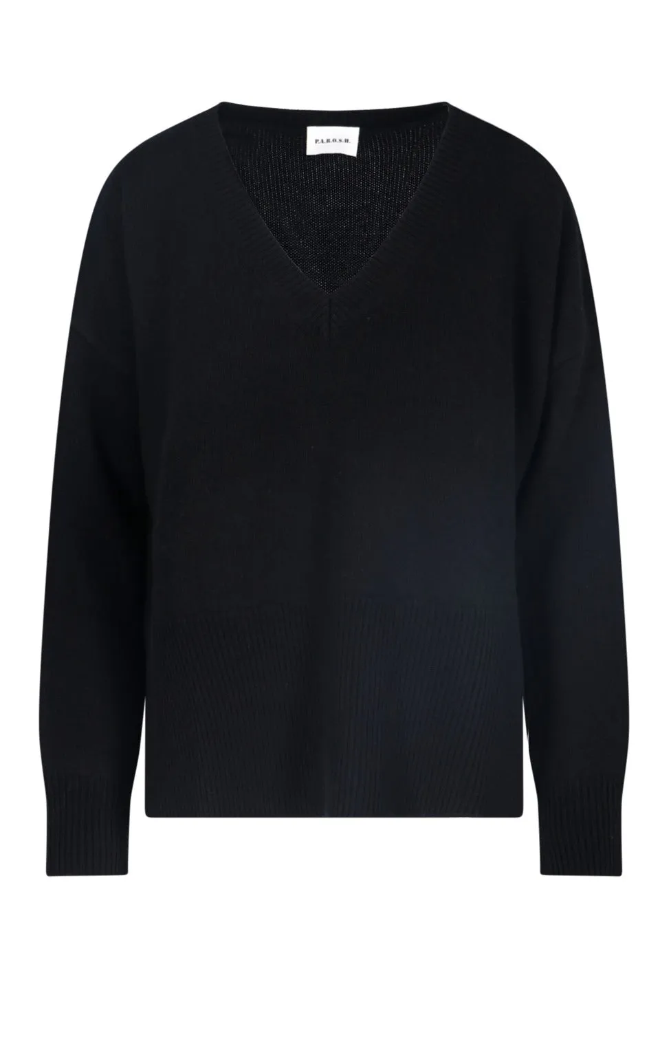 P.A.R.O.S.H. Draped Straight Hem Knit Jumper