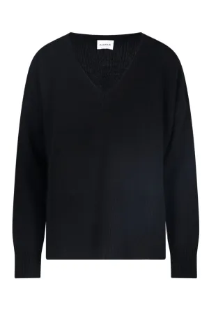 P.A.R.O.S.H. Draped Straight Hem Knit Jumper