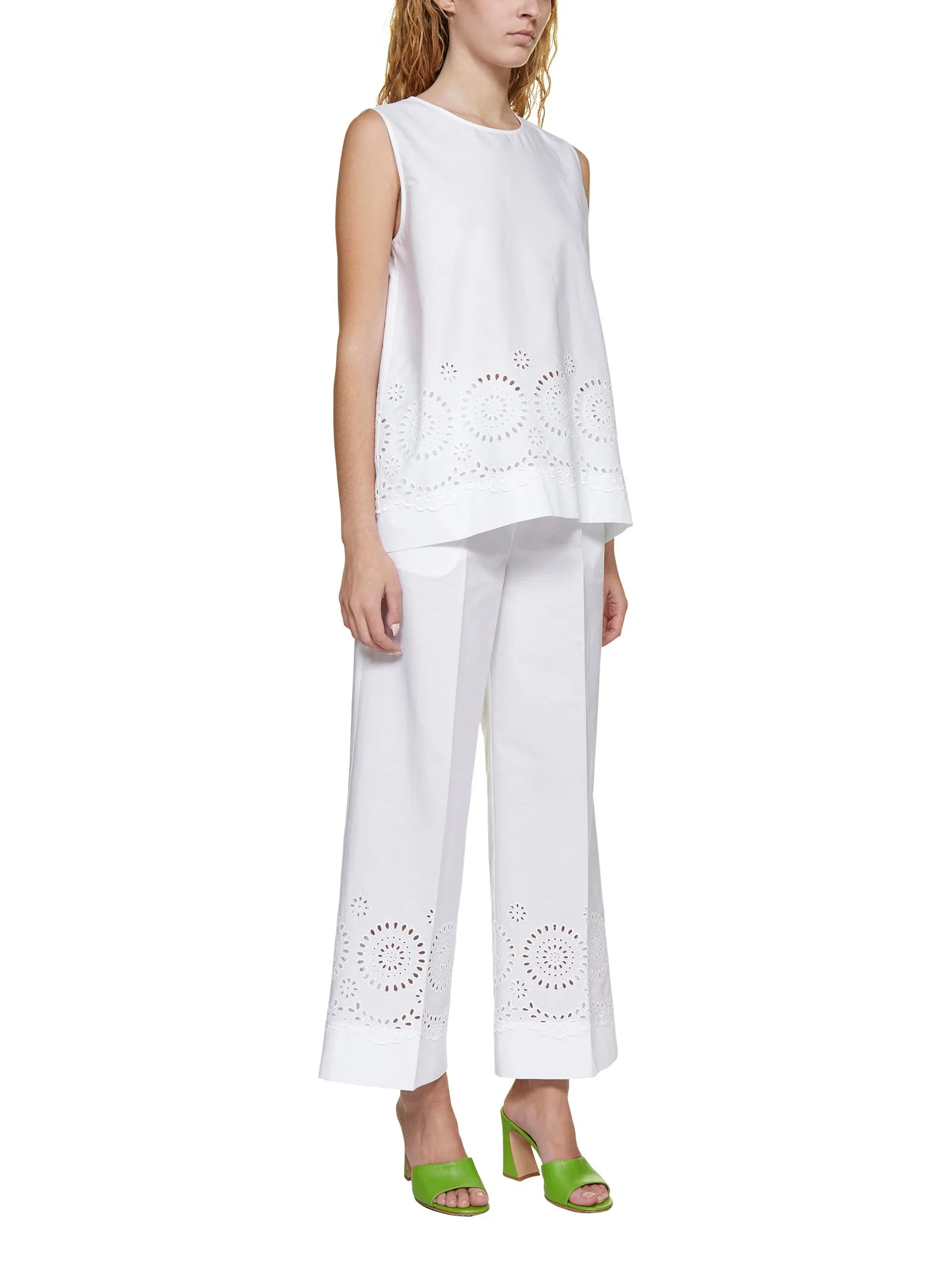 P.A.R.O.S.H. Elastic Waist Wide Leg Trousers