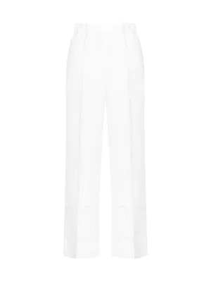 P.A.R.O.S.H. Elastic Waist Wide Leg Trousers
