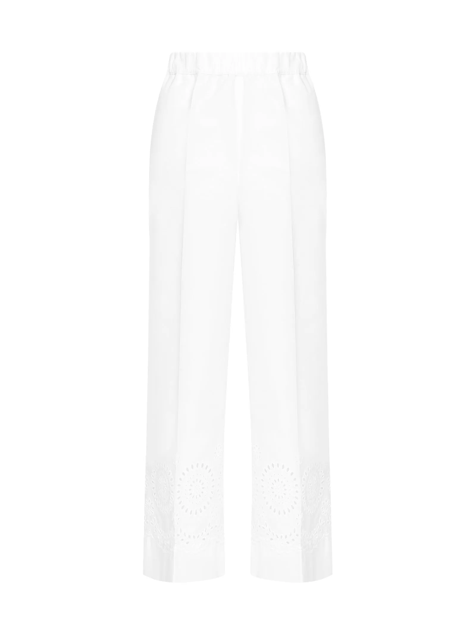 P.A.R.O.S.H. Elastic Waist Wide Leg Trousers