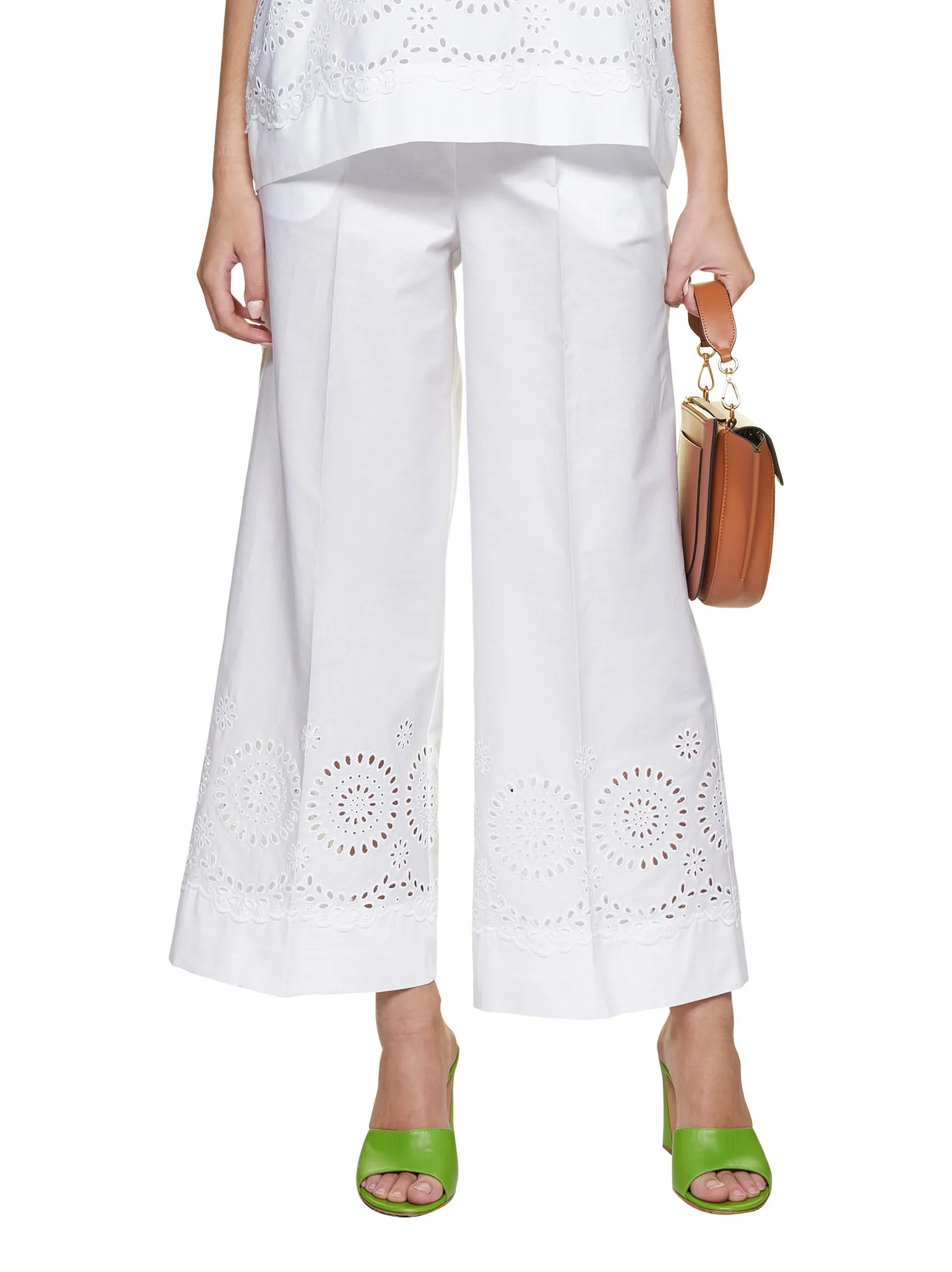 P.A.R.O.S.H. Elastic Waist Wide Leg Trousers