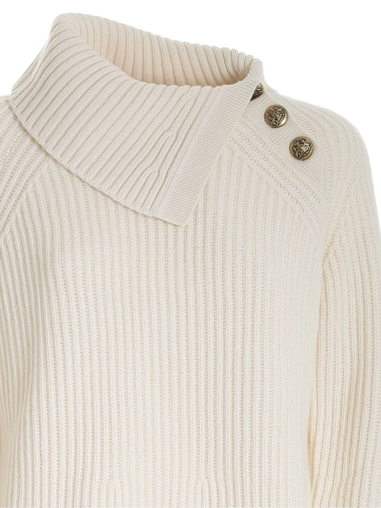 P.A.R.O.S.H. Liam Ribbed-Knit Button Detailed Jumper
