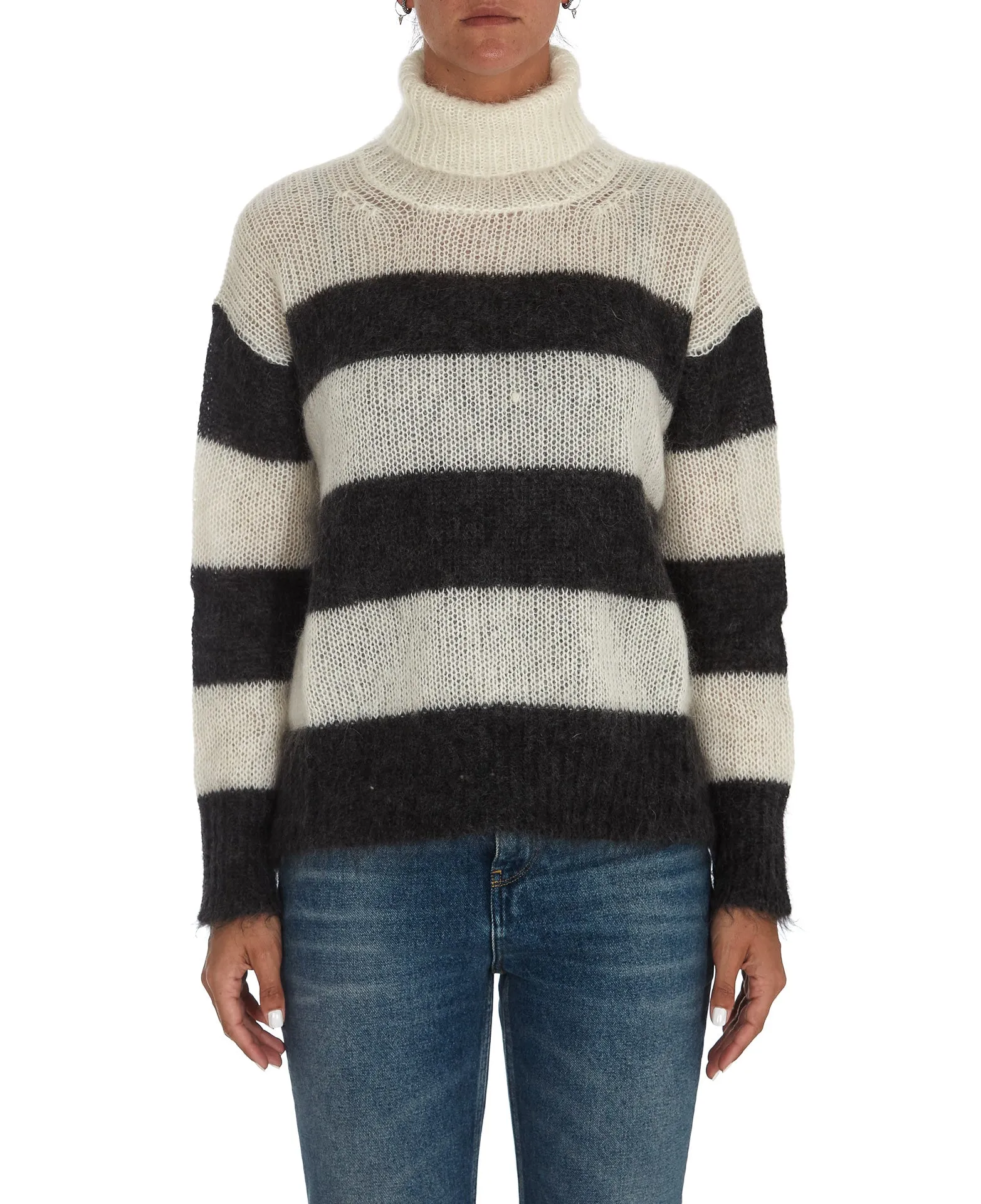 P.A.R.O.S.H. Long Sleeved Striped Knit Jumper