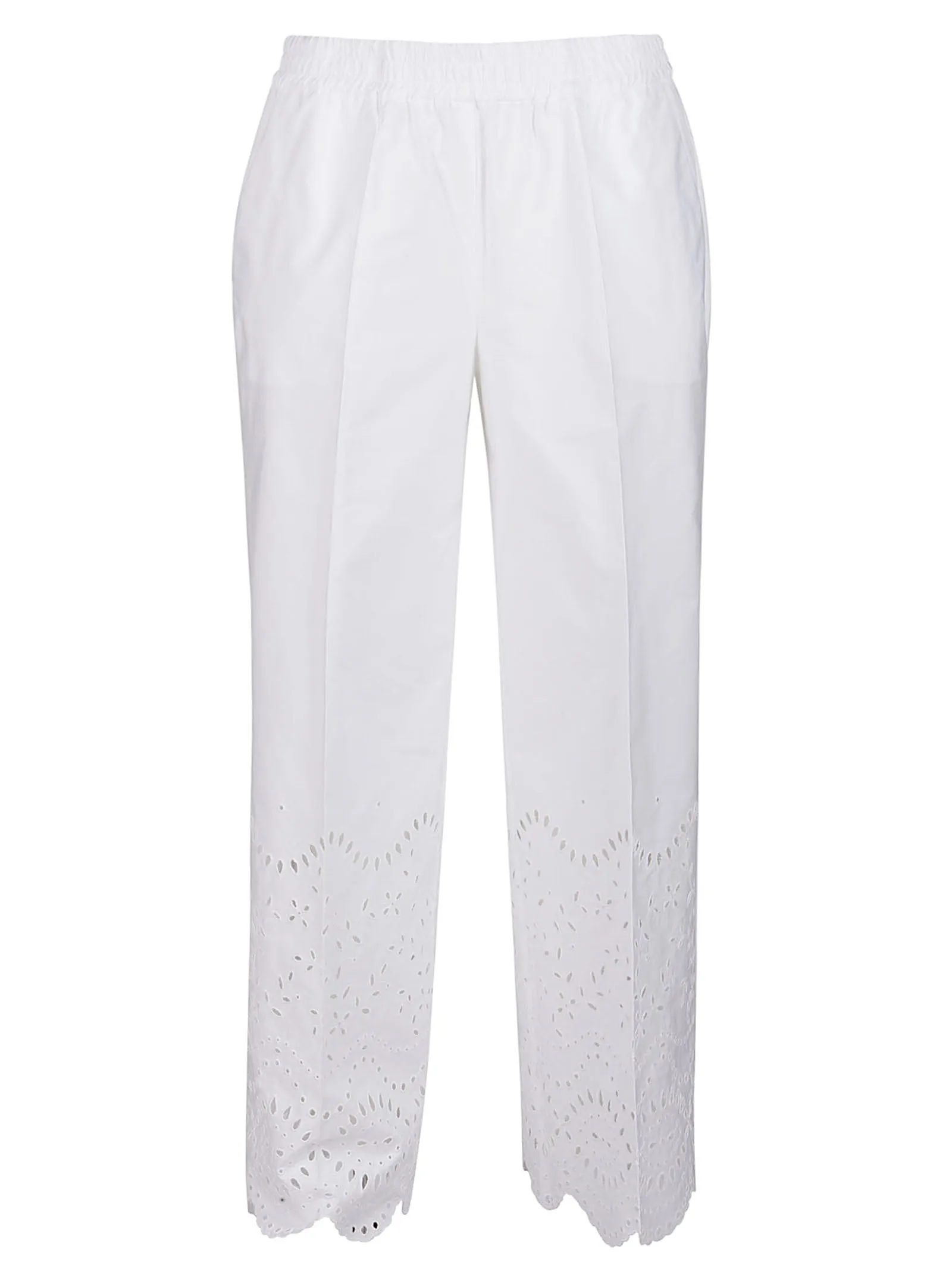 P.A.R.O.S.H. Scallop-Hem Wide Leg Trousers
