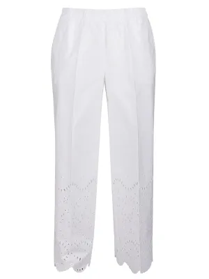 P.A.R.O.S.H. Scallop-Hem Wide Leg Trousers