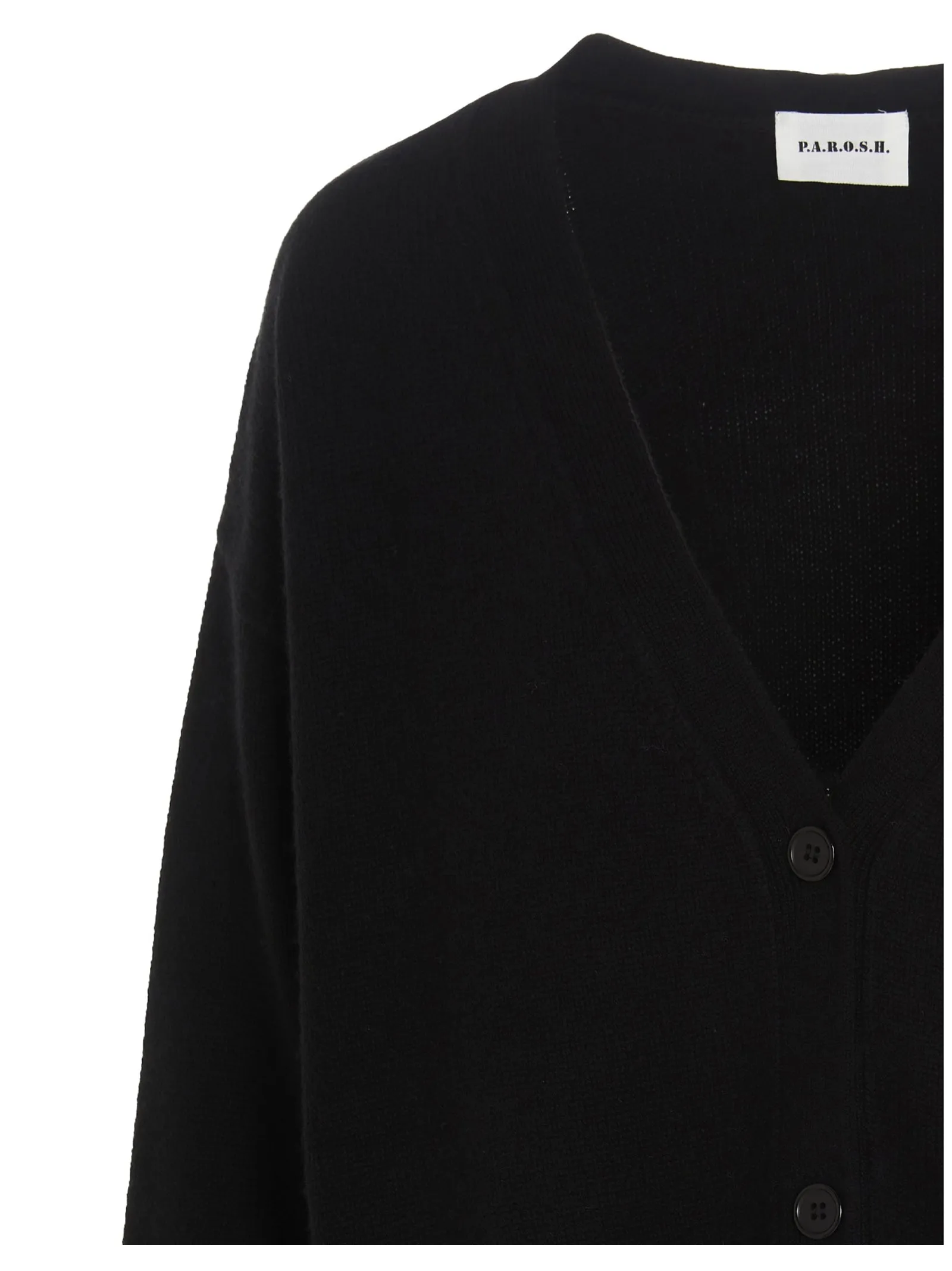 P.A.R.O.S.H. V-Neck Ribbed Knit Cardigan