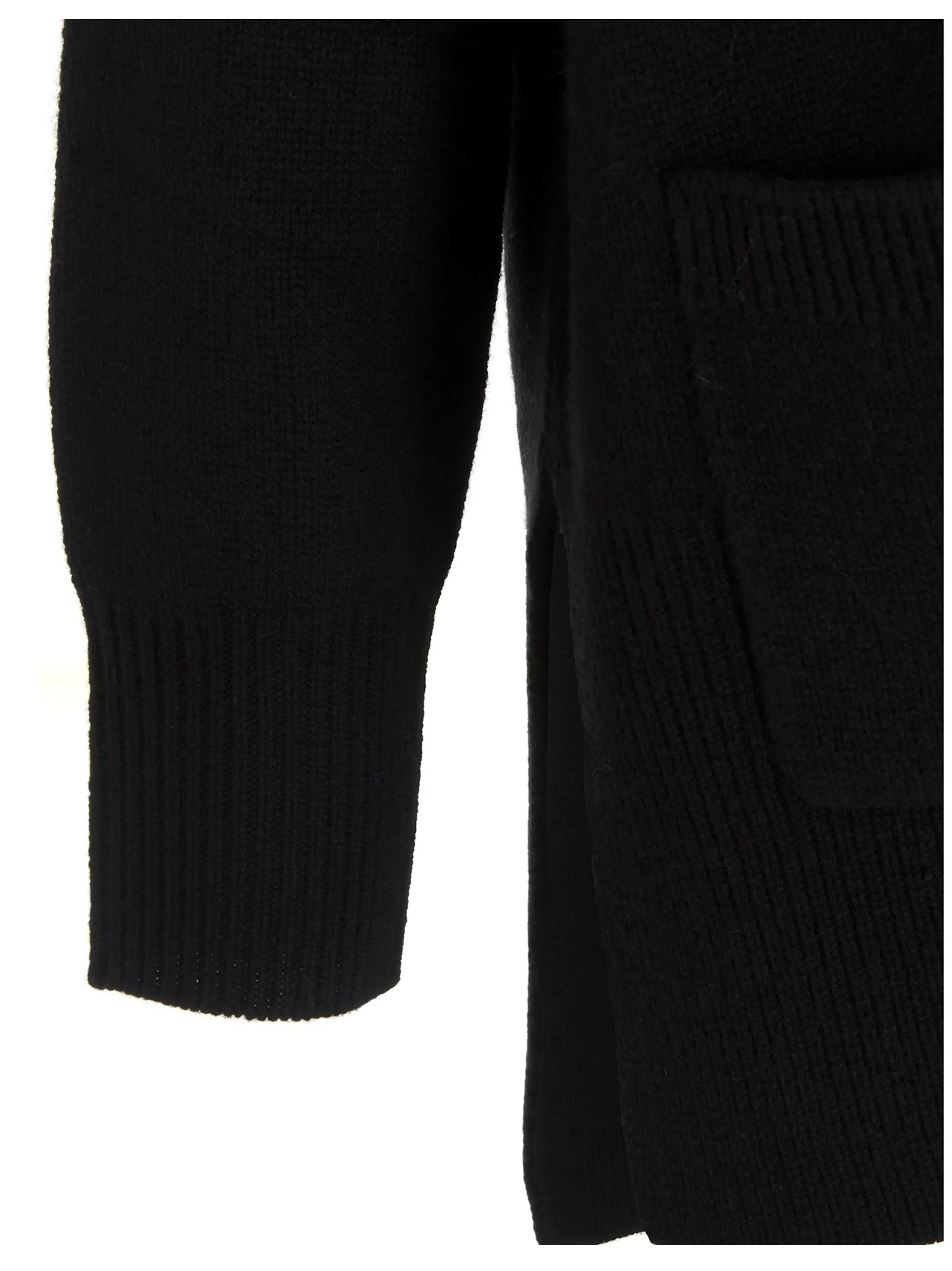 P.A.R.O.S.H. V-Neck Ribbed Knit Cardigan