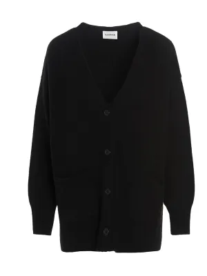 P.A.R.O.S.H. V-Neck Ribbed Knit Cardigan