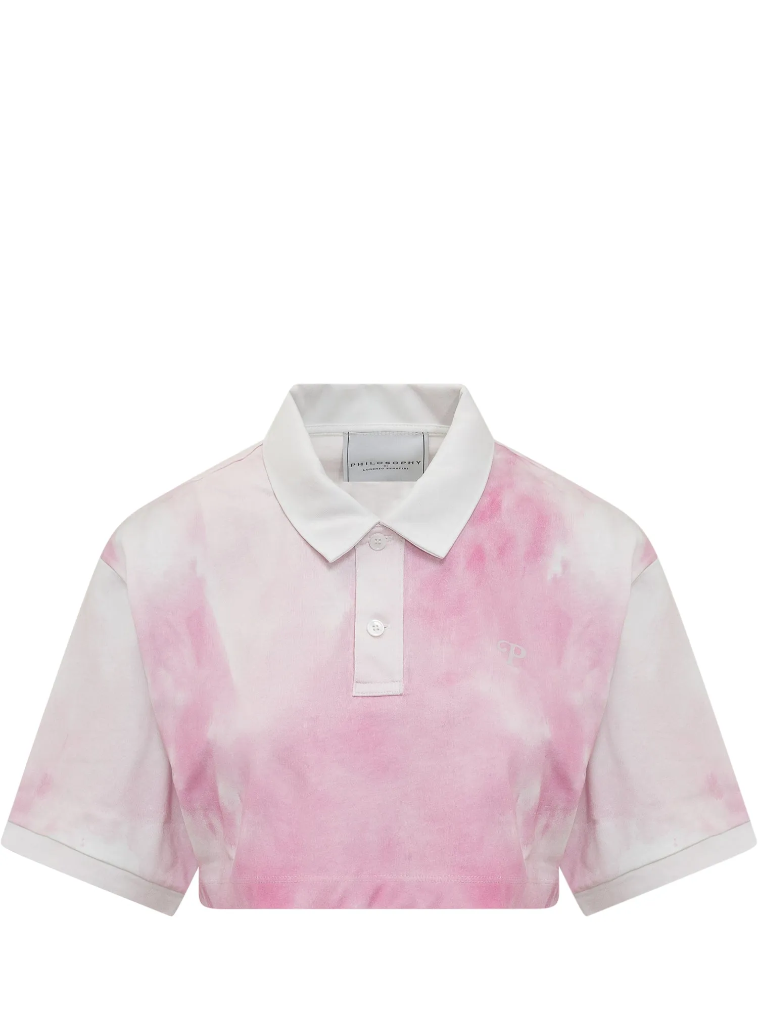 Philosophy Di Lorenzo Serafini Logo Printed Cropped Polo Top