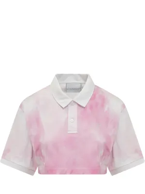 Philosophy Di Lorenzo Serafini Logo Printed Cropped Polo Top