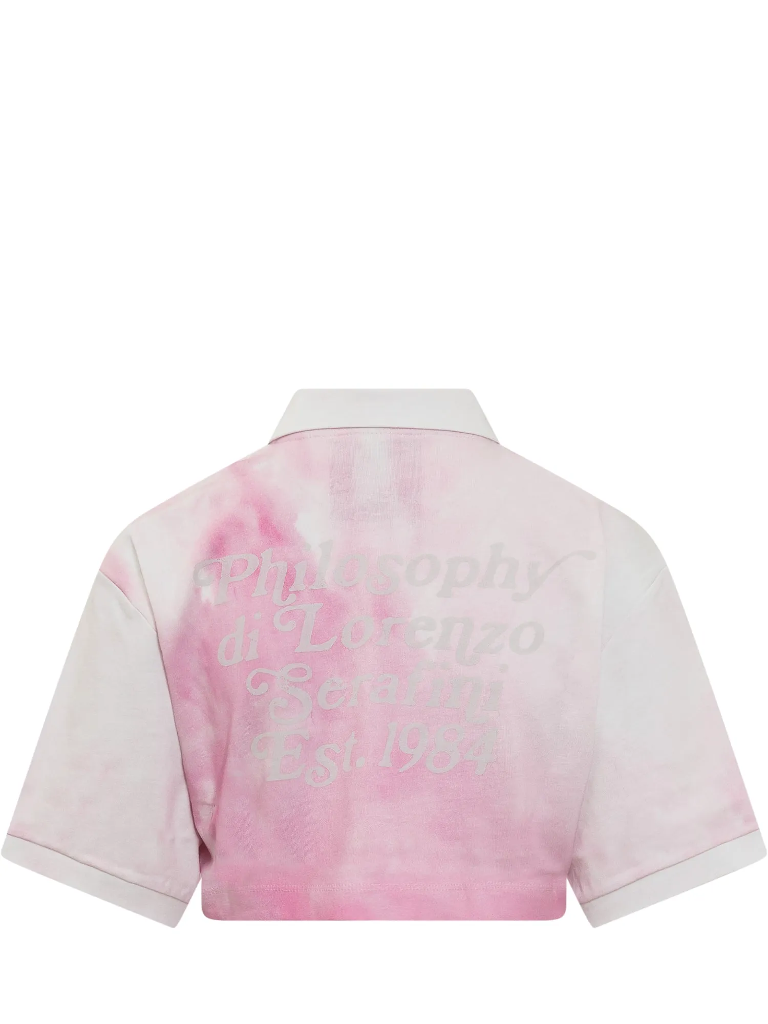 Philosophy Di Lorenzo Serafini Logo Printed Cropped Polo Top