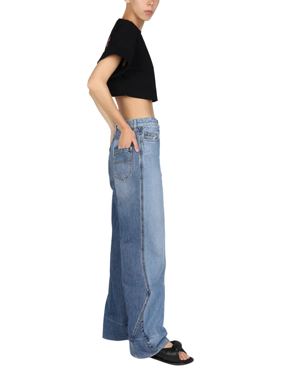 Philosophy Di Lorenzo Serafini Patchwork Loose Fit Jeans