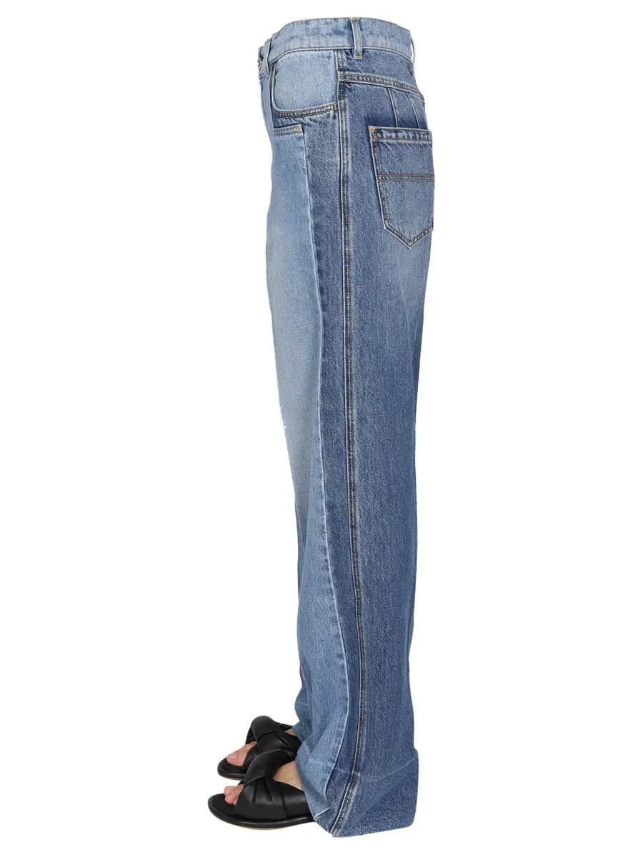 Philosophy Di Lorenzo Serafini Patchwork Loose Fit Jeans