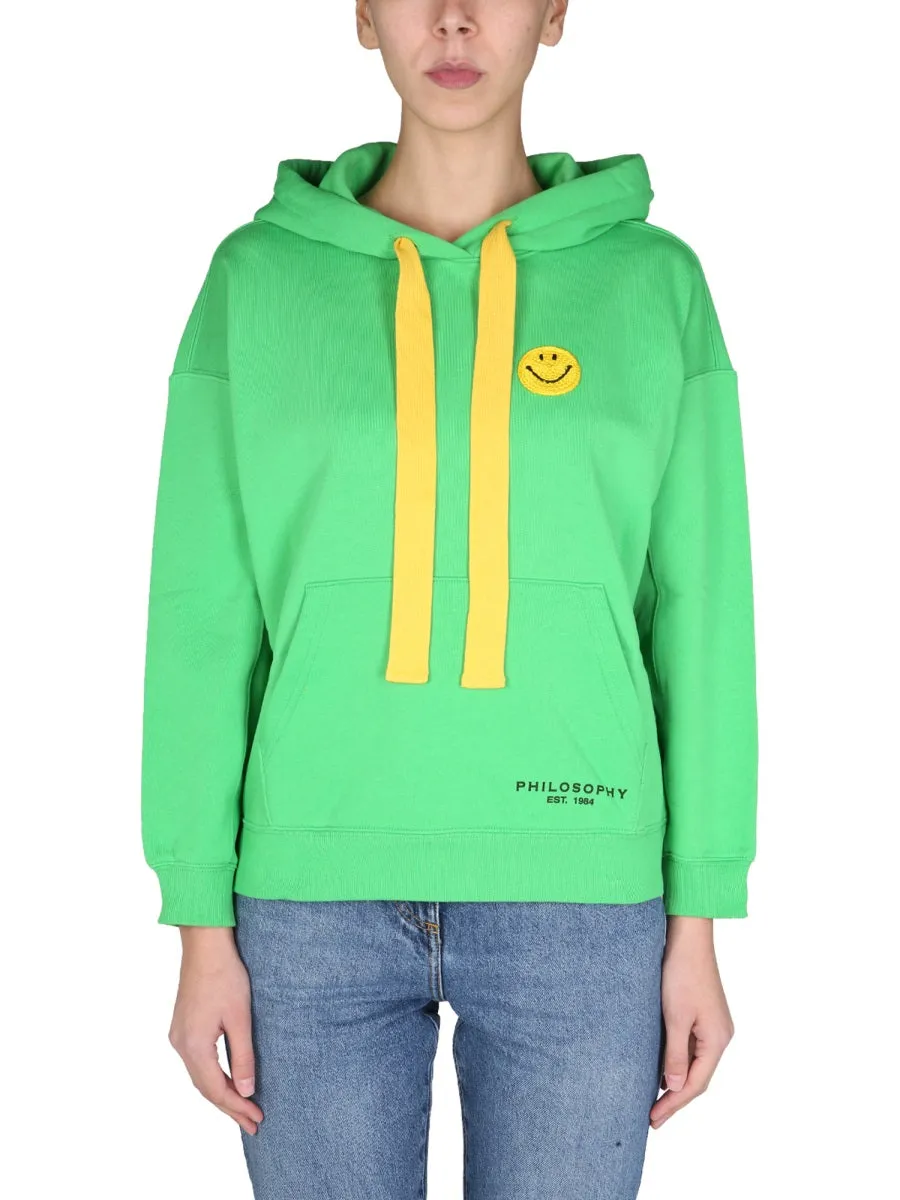Philosophy Di Lorenzo Serafini X Smiley Embroidered Hoodie