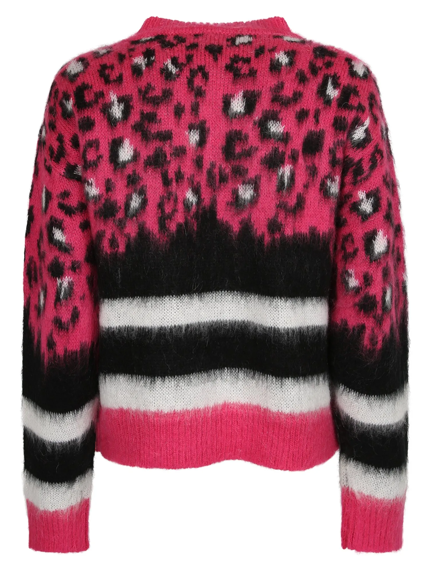 Pinko Animal Patterned Striped Knit Jumper