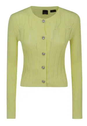 Pinko Cropped Rib-Knit Cardigan