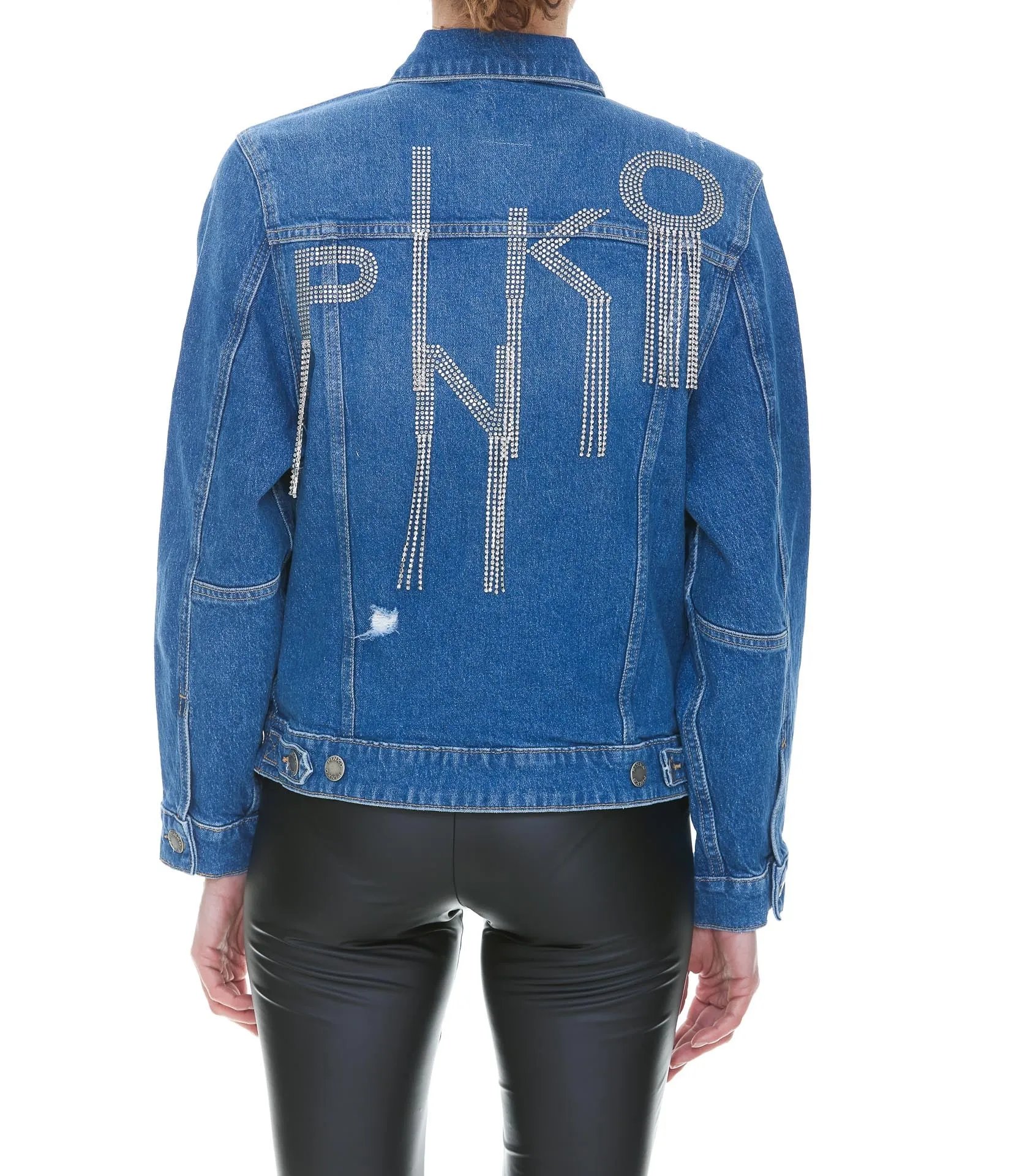 Pinko Distressed Denim Jacket