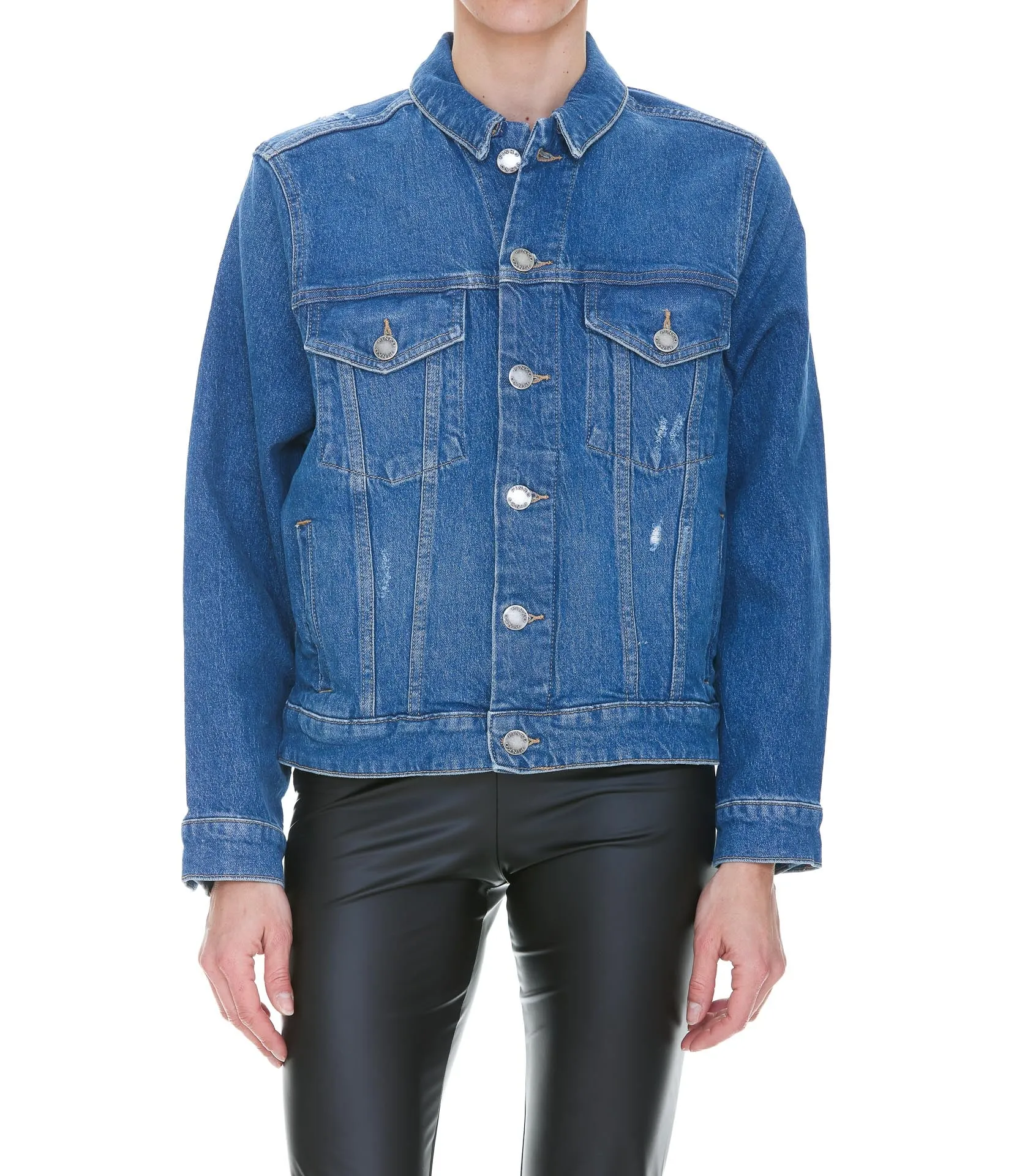 Pinko Distressed Denim Jacket